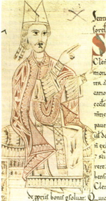 11th Century Manusscript depicting Pope Gregory VII