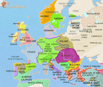 Timemap of Medieval Europe at its height