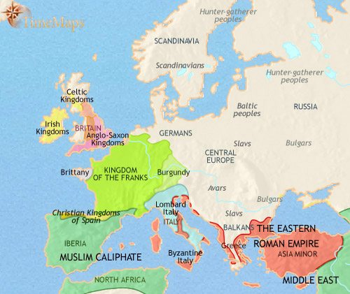 Timemap 8th Century Europe