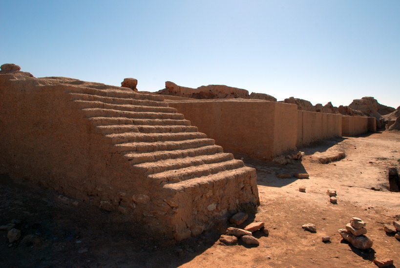 The walls of an ancient Mesopotamian palace