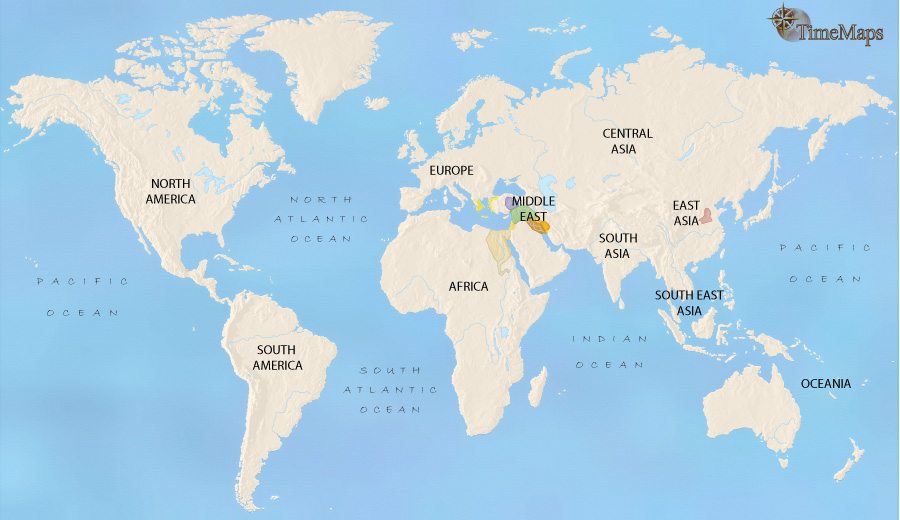 Map of World at 1500BCE