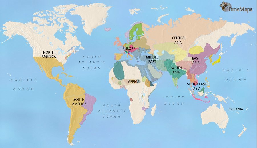 Map of World at 1648CE