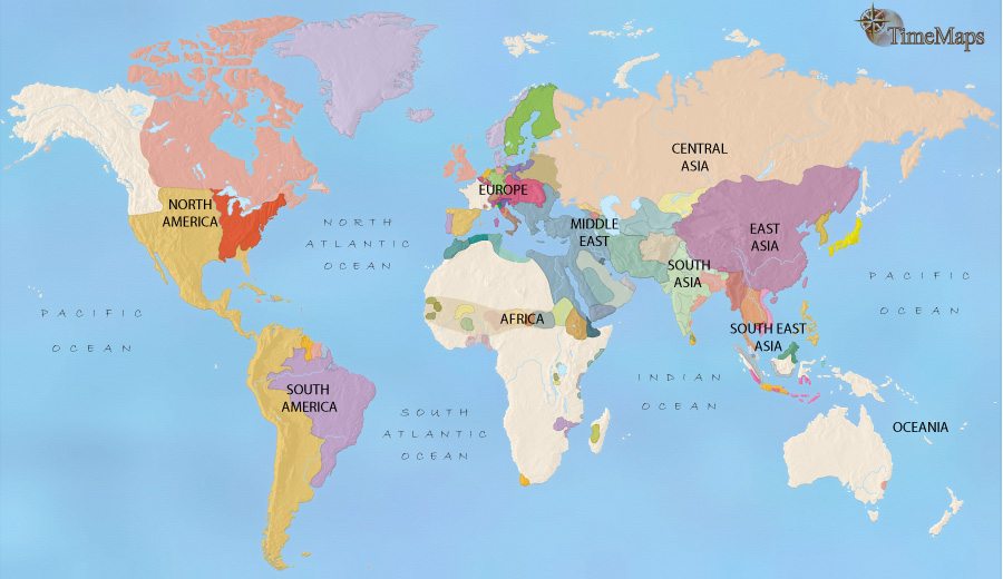 Map of World at 1789CE