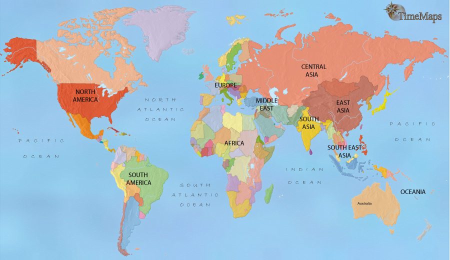Map of World at 1960CE