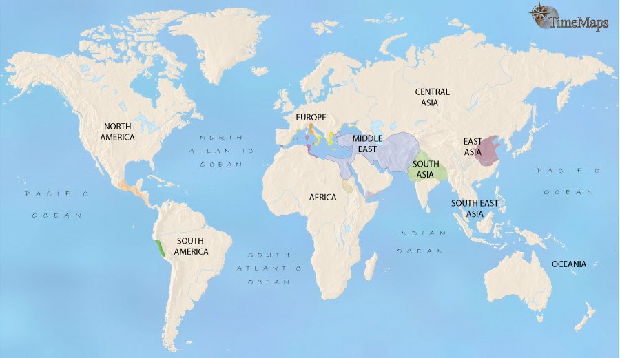Map of World at 500BCE