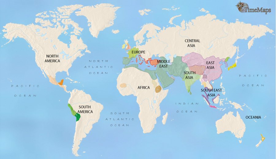 Map of World at 750CE