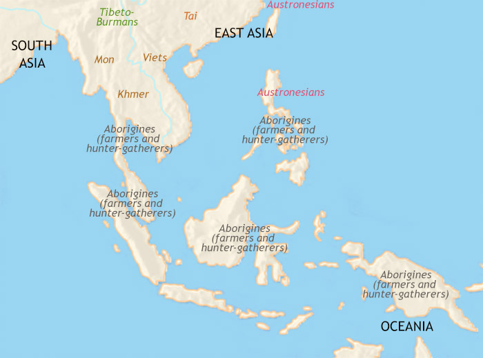 Map of South East Asia at 1000BCE