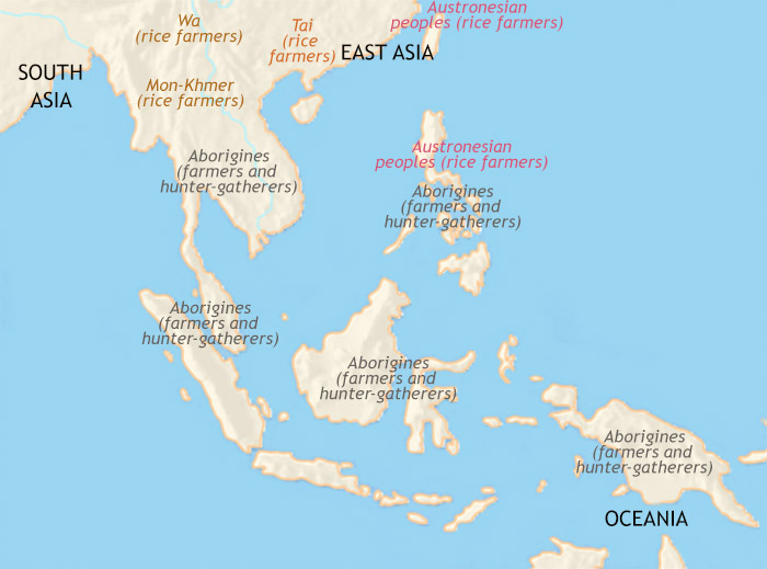Map of South East Asia at 1500BCE