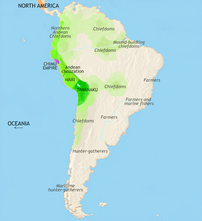 Map of South America at 979CE