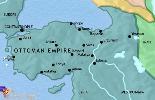 Map of Turkey at 1648CE