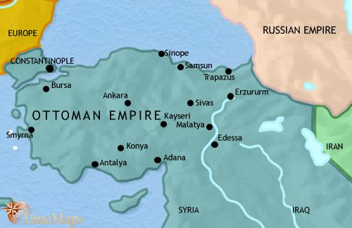 Map of Turkey at 1914CE