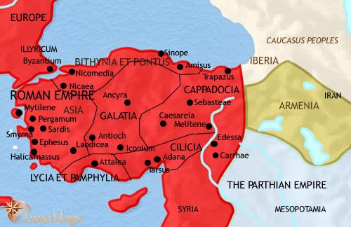 Map of Turkey at 200CE