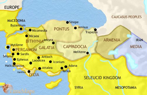 Map of Turkey at 200BCE