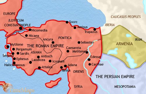 Map of Turkey at 500CE