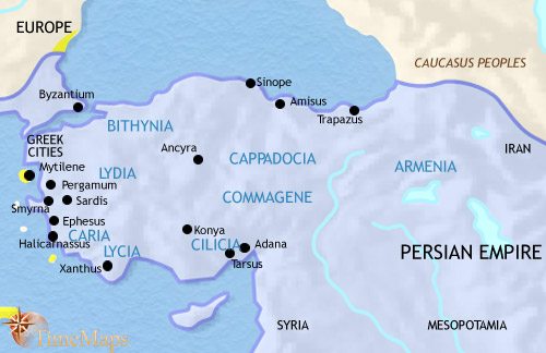 Map of Turkey at 500BCE