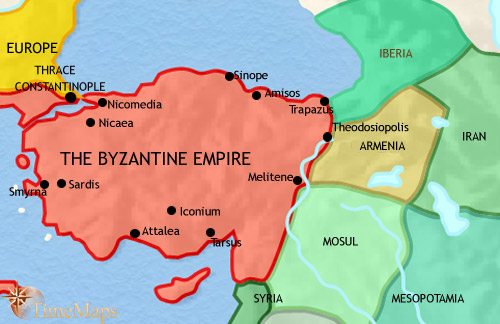 Map of Turkey at 979CE