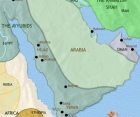 Map of Arabia at 1215CE