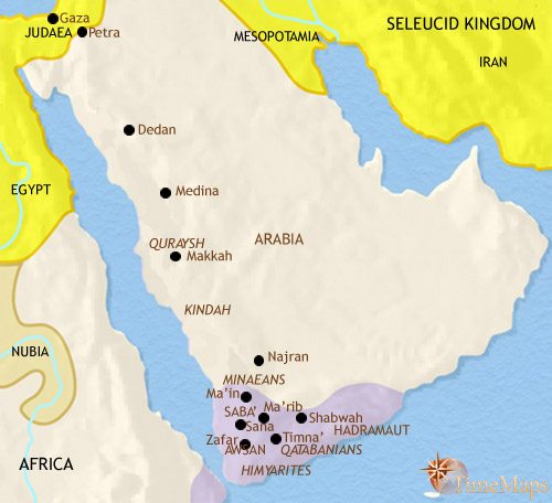 Map of Arabia at 200BCE