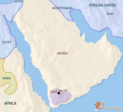 Map of Arabia at 500BCE