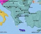 Map of Greece and the Balkans at 1648CE
