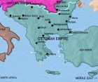 Map of Greece and the Balkans at 1789CE