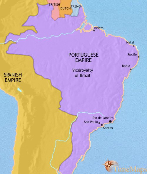 Map of Brazil at 1789CE