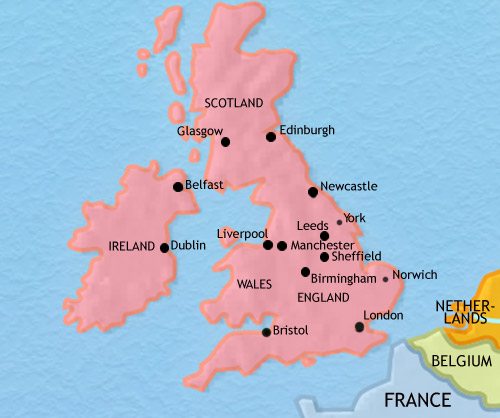 Map of Britain at 1871CE