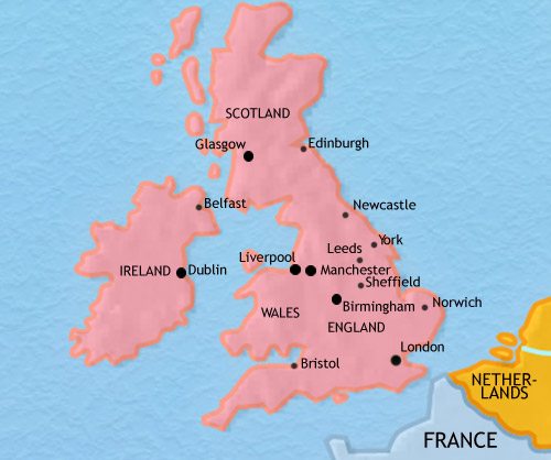 Map of Britain at 1837CE