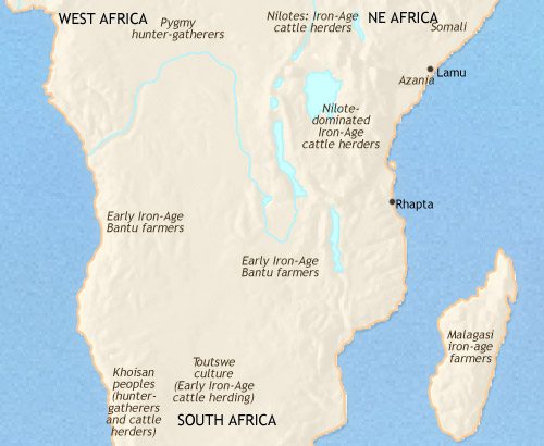 Map of Central Africa at 750CE