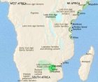 Map of Central Africa at 1215CE