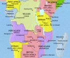 Map of Central Africa at 1914CE