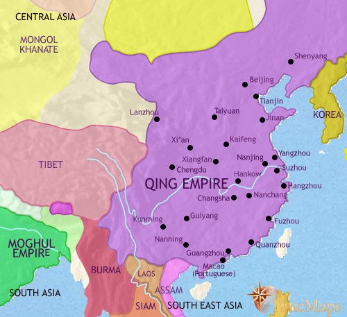 Map of China at 1648CE