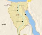 Map of Egypt at 1500BCE