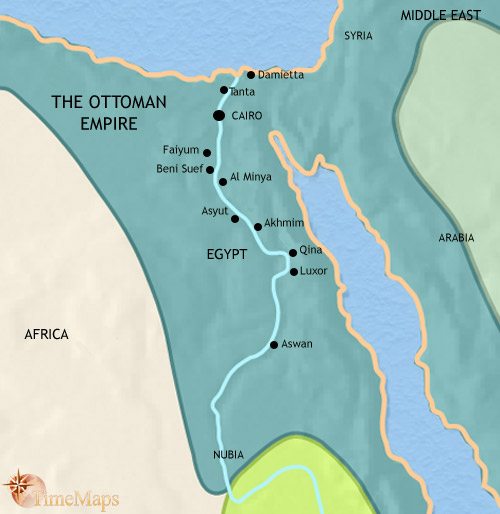 Map of Egypt at 1648CE