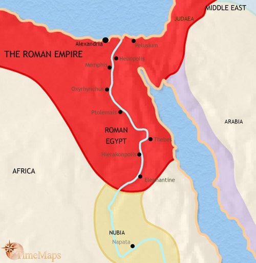 Map of Egypt at 200CE