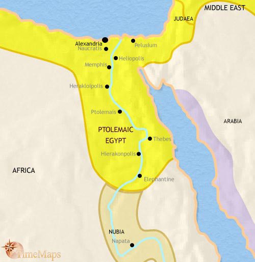 Map of Egypt at 200BCE