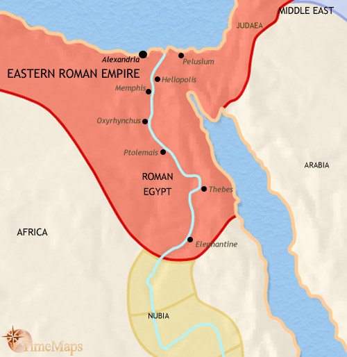 Map of Egypt at 500CE