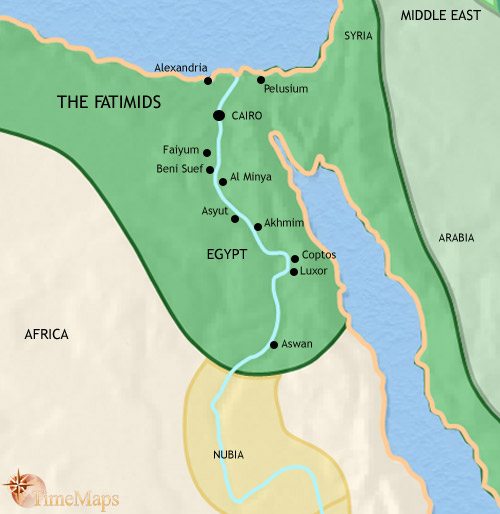 Map of Egypt at 979CE
