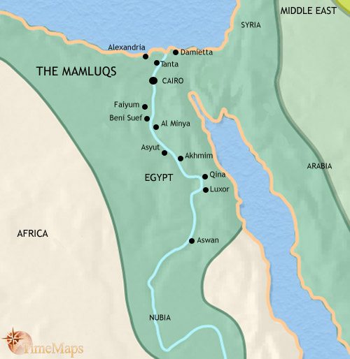 Map of Egypt at 1453CE