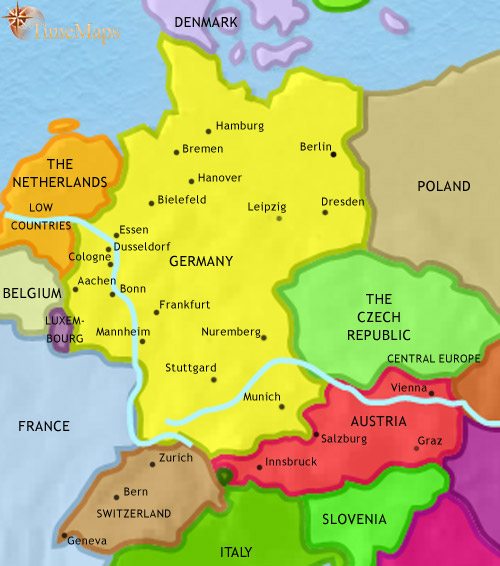 Map of Germany at 2005CE