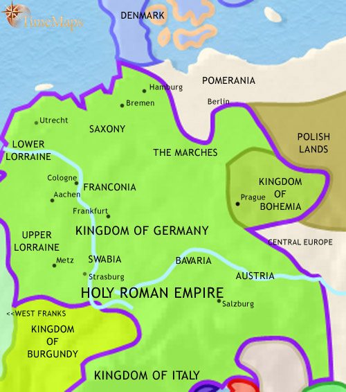 Map of Germany at 979CE