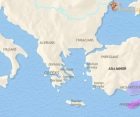 Map of Greece and the Balkans at 1000BCE
