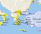 Map of Greece and the Balkans at 500BCE