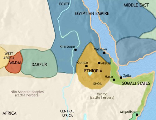Map of North East Africa at 1837CE