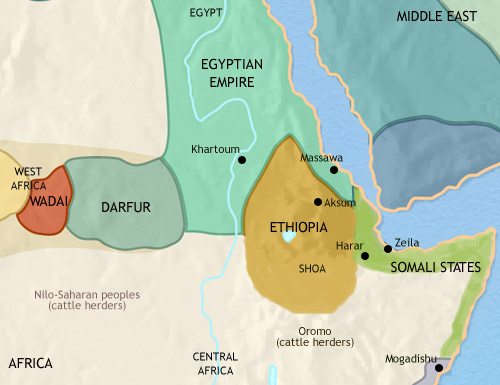 Map of North East Africa at 1871CE