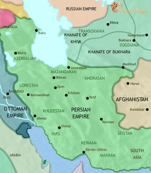 Map of Iran at 1789CE