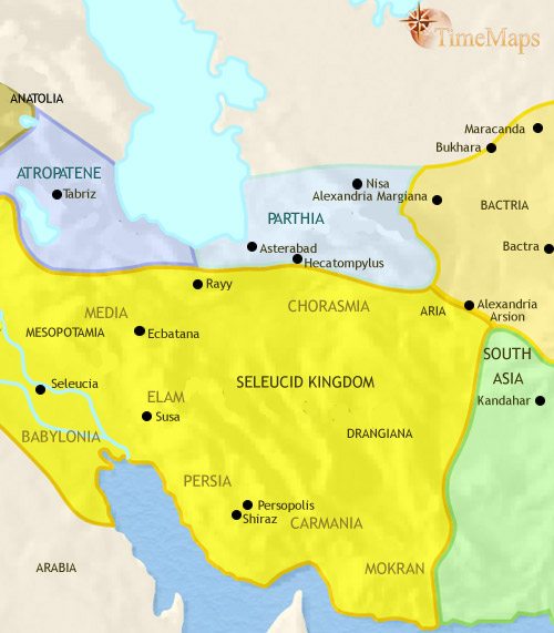 Map of Iran at 200BCE