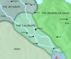 Map of Iraq at 1215CE