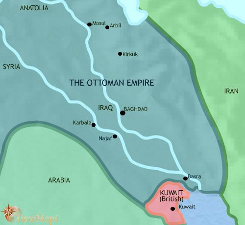 Map of Iraq at 1914CE