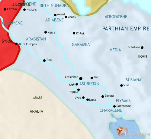 Map of Iraq at 200CE